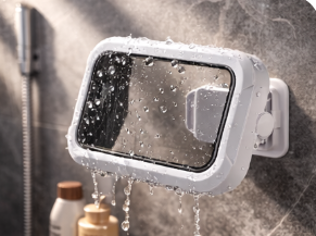 Support Téléphone Étanche 360° – Boîtier Mural pour Douche & Cuisine