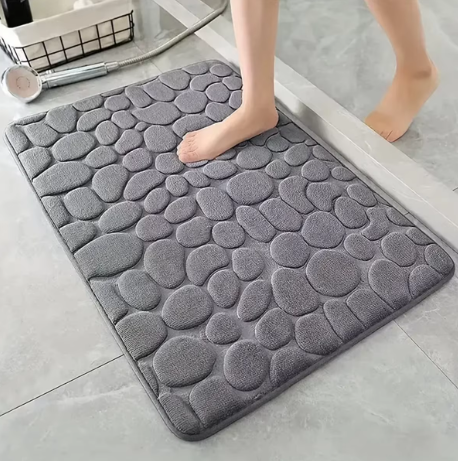 Tapis de Bain Antidérapant Ultra Absorbant – Effet Galets