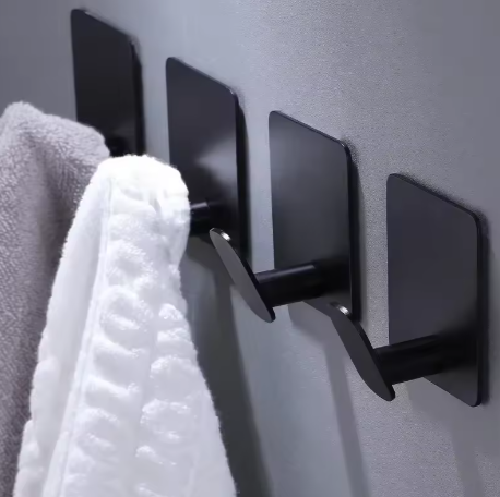 Crochets Muraux Adhésifs en Acier Inoxydable – Lot de 4 Pièces